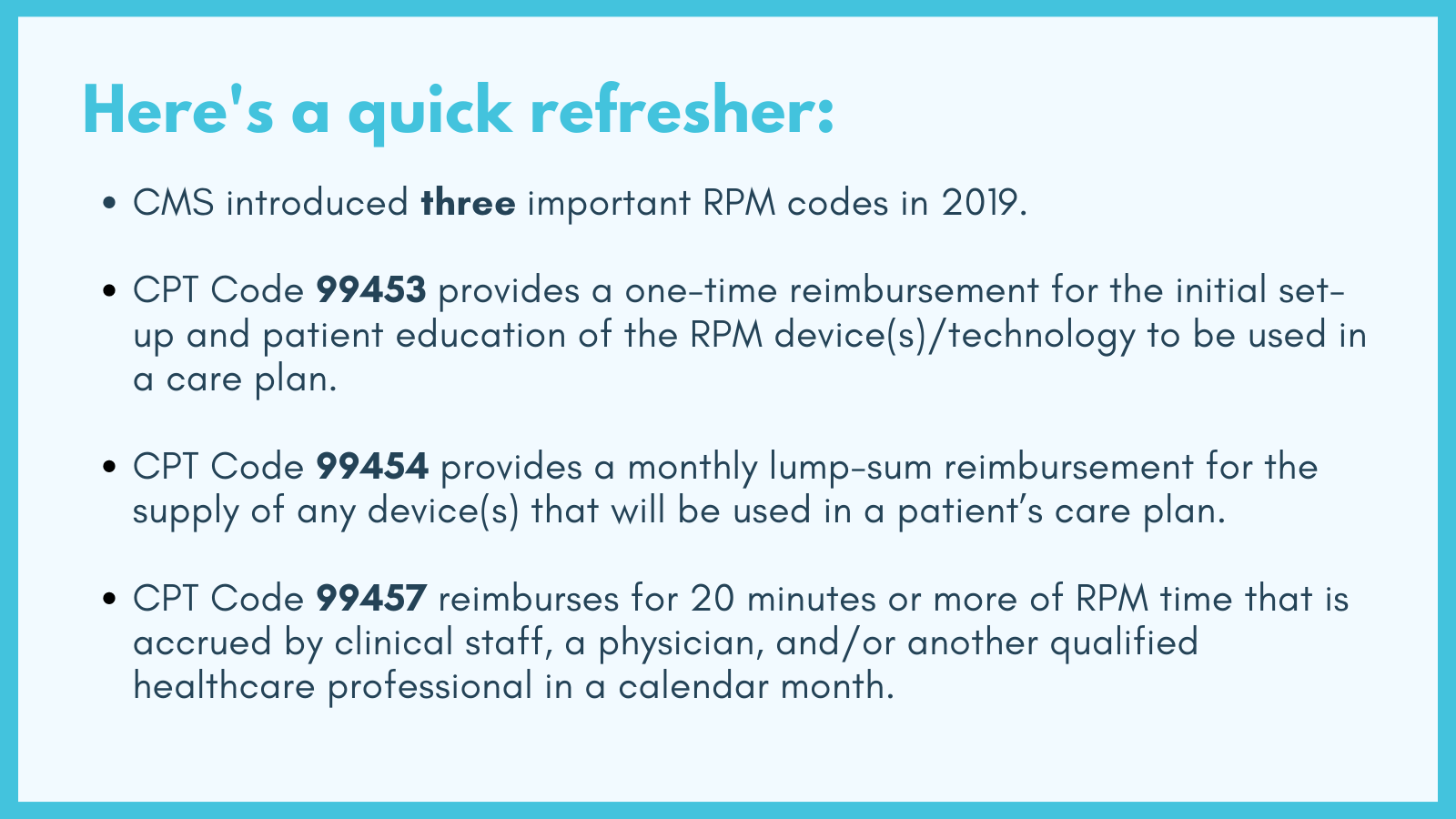 CMS Remote Patient Monitoring Codes Refresher
